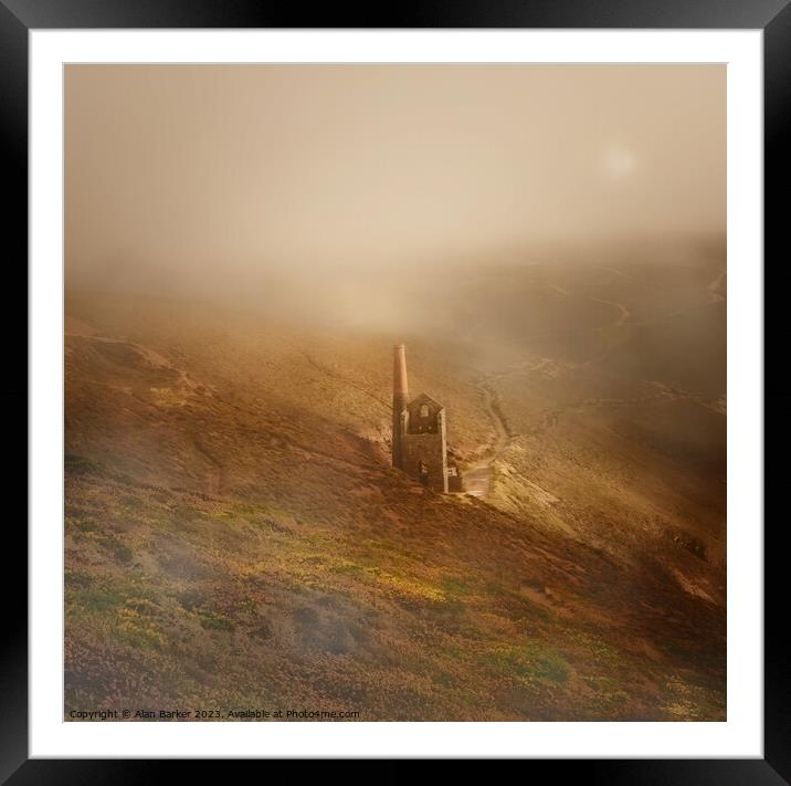 Engine House in the Mist Framed Mounted Print by Alan Barker