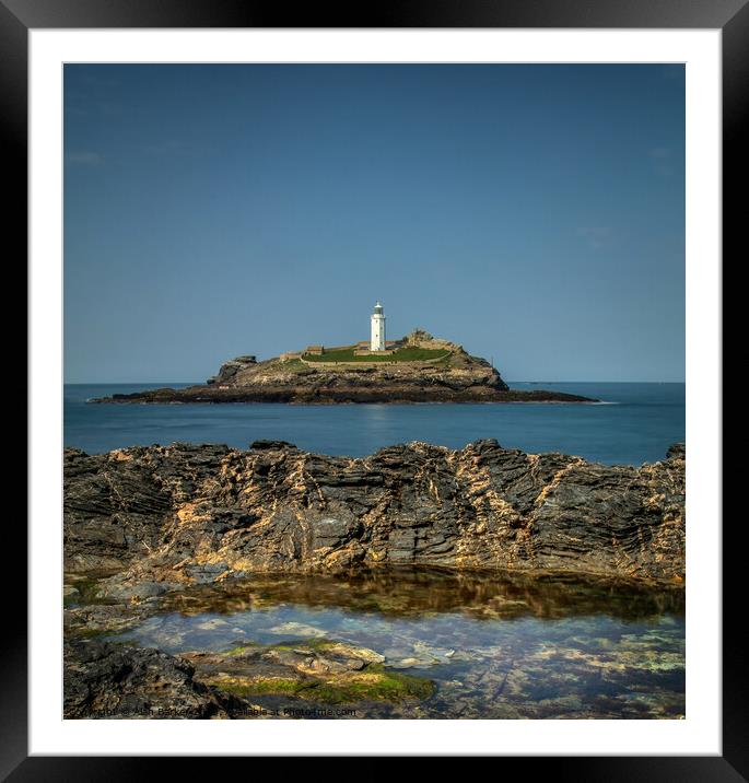 Godrevy Lighthouse Framed Mounted Print by Alan Barker