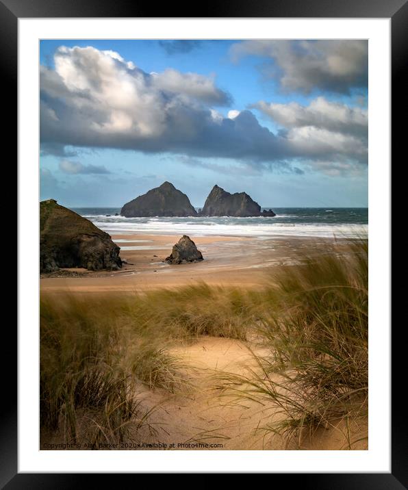 Carter's Rocks, Holywell Bay, Cornwall Framed Mounted Print by Alan Barker