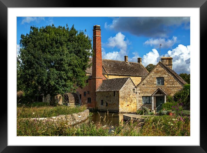 The Water Mill at Lower Slaughter, Cotswolds Framed Mounted Print by Alan Barker