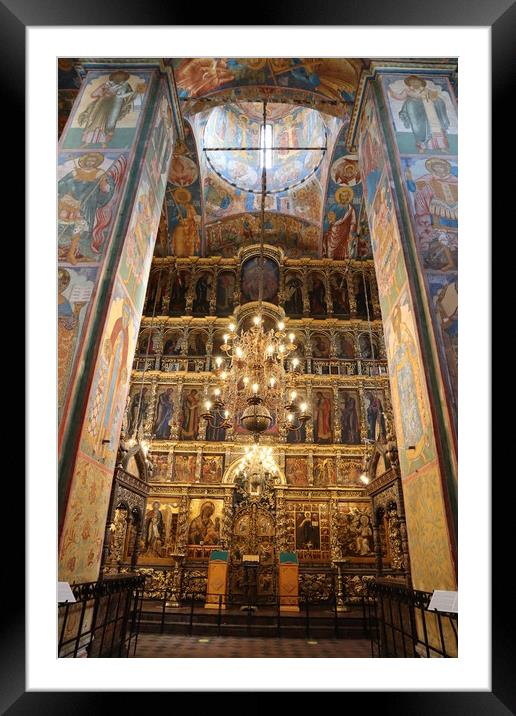 Interior decoration of the Christian Church Framed Mounted Print by Karina Osipova