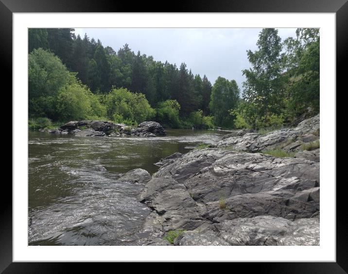 Summer landscape - Nature Of The Southern Urals, Russia. Framed Mounted Print by Karina Osipova