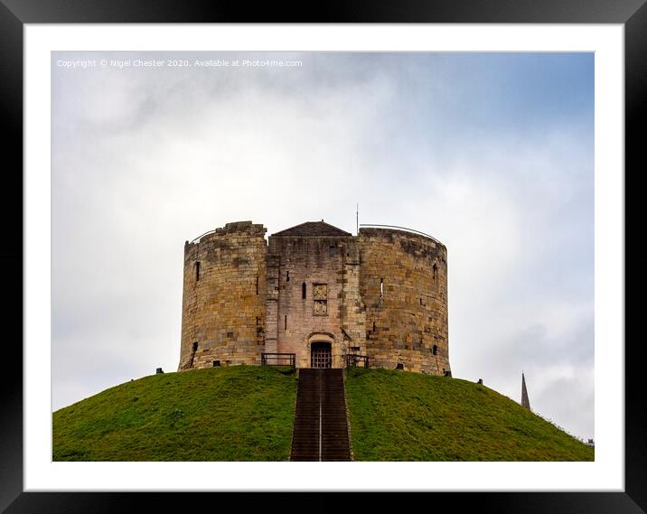 Cliffords Tower in York Framed Mounted Print by Nigel Chester