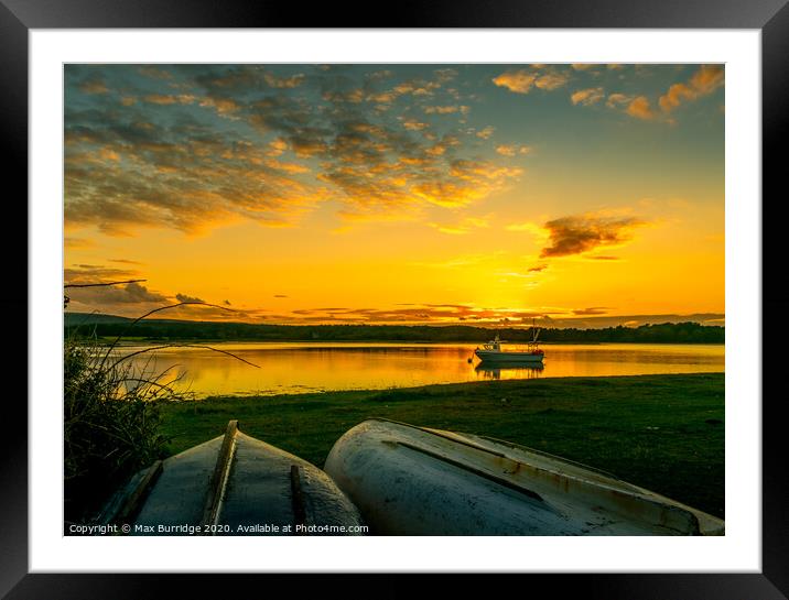 Bramble Bay Sunset Framed Mounted Print by Max Burridge