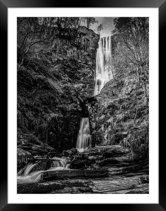Llanrhaeadr Ym Mochnant Waterfall Framed Mounted Print by Roger Foulkes