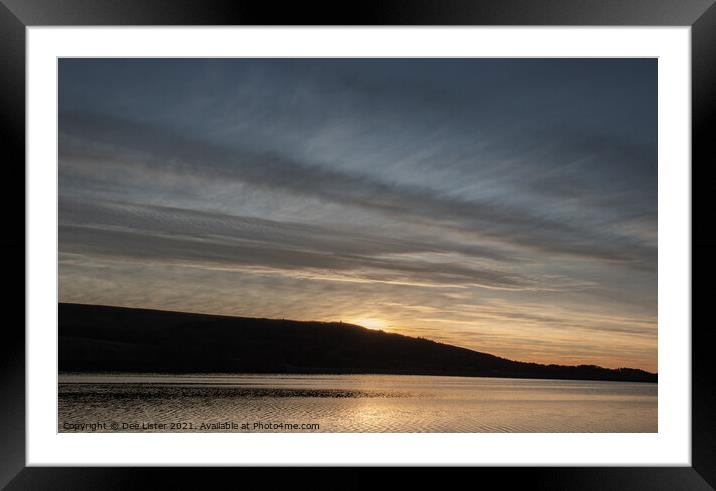 Dawn promise over Winter hill Lancashire Framed Mounted Print by Dee Lister