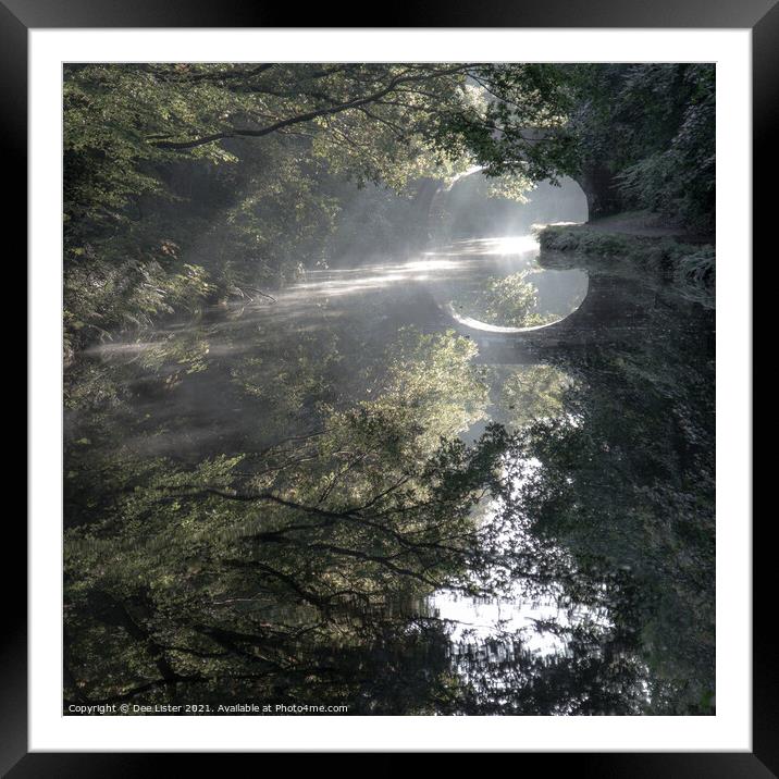 Misty reflections in canal at Adlington Chorley Framed Mounted Print by Dee Lister