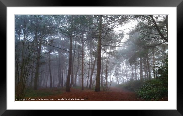 Misty walk.  Framed Mounted Print by Heidi de Wavrin