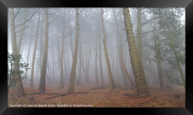 Misty forest Framed Print by Heidi de Wavrin