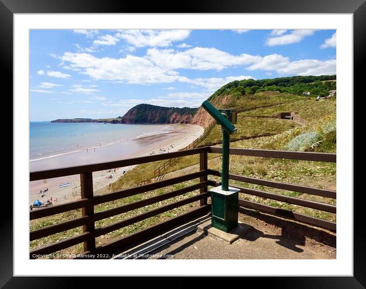 Viewpoint Over Sidmouth Beach Framed Mounted Print by Sheila Ramsey