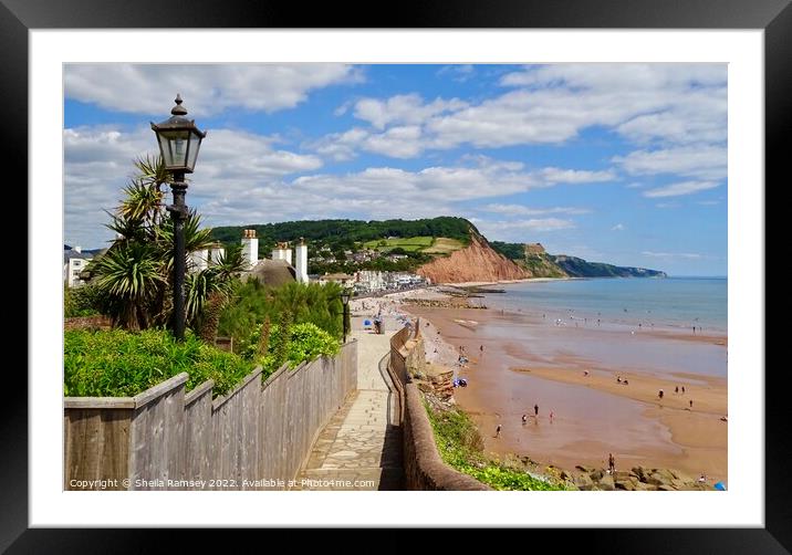 Pathway To Sidmouth Framed Mounted Print by Sheila Ramsey