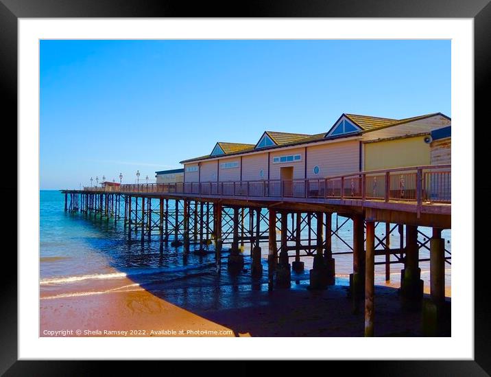The Pier At Teignmouth Framed Mounted Print by Sheila Ramsey