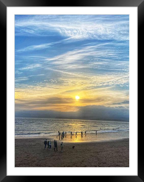 Golden Hour At Exmouth Framed Mounted Print by Sheila Ramsey