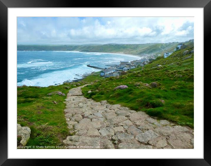 Path To Sennen Cove Framed Mounted Print by Sheila Ramsey