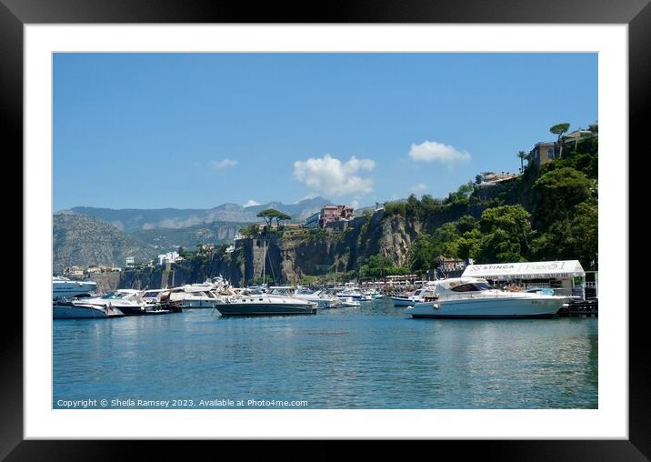 Marina Piccola Sorrento Framed Mounted Print by Sheila Ramsey