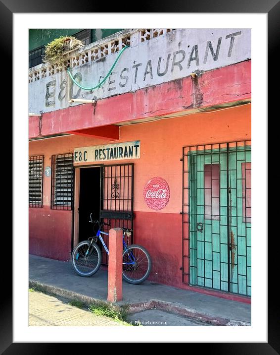 Restaurant Belize City  Framed Mounted Print by Sheila Ramsey