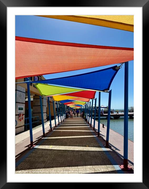 Harbour Walkway Belize Framed Mounted Print by Sheila Ramsey