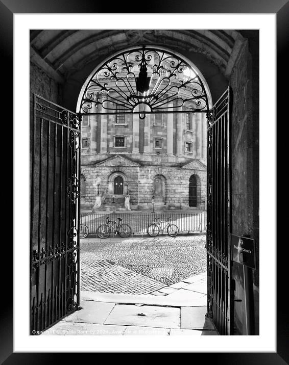 Archway To Radcliffe Camera Framed Mounted Print by Sheila Ramsey