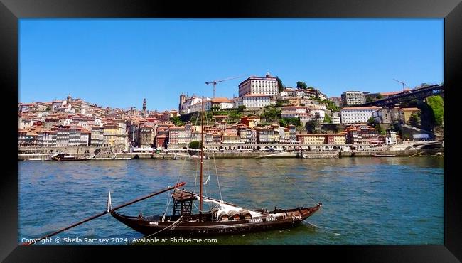 Traditional Boat Porto Portugal Framed Print by Sheila Ramsey