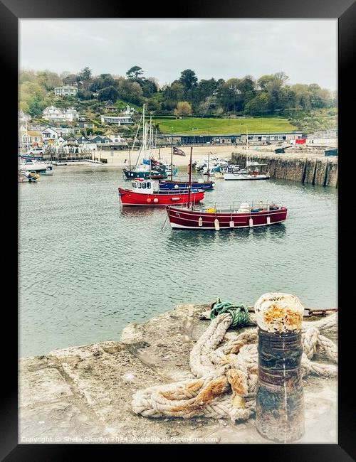 Fishing Harbour Lyme Regis Framed Print by Sheila Ramsey