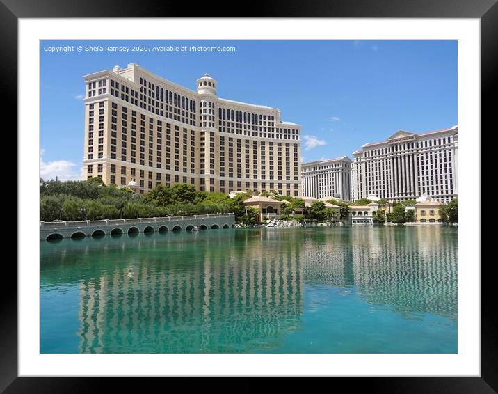The Bellagio Hotel Las Vegas Framed Mounted Print by Sheila Ramsey