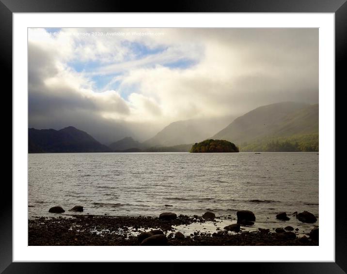 Autumn morning Derwentwater Lake District Framed Mounted Print by Sheila Ramsey