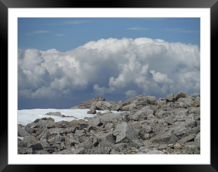 Ben Nevis - In The Clouds Framed Mounted Print by Susan Harrison