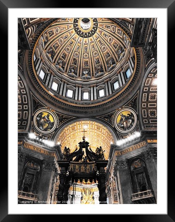 St Peter’s Basilica - Vatican City Framed Mounted Print by Anthony Goehler