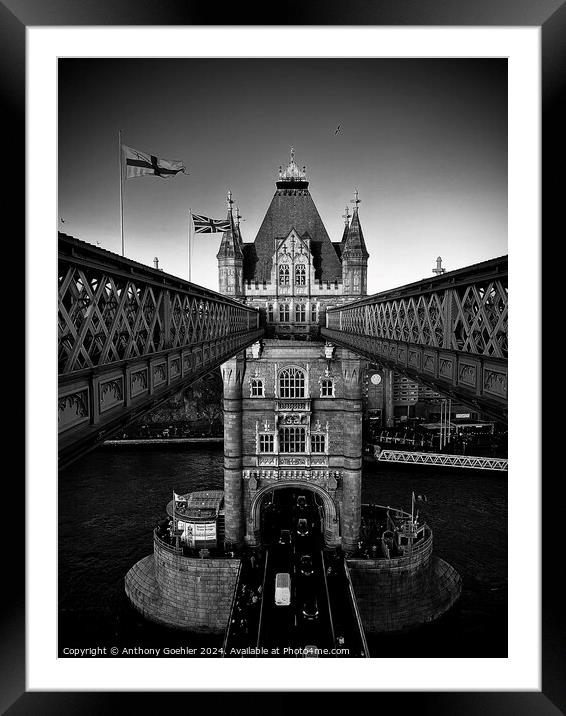 Tower Bridge Framed Mounted Print by Anthony Goehler