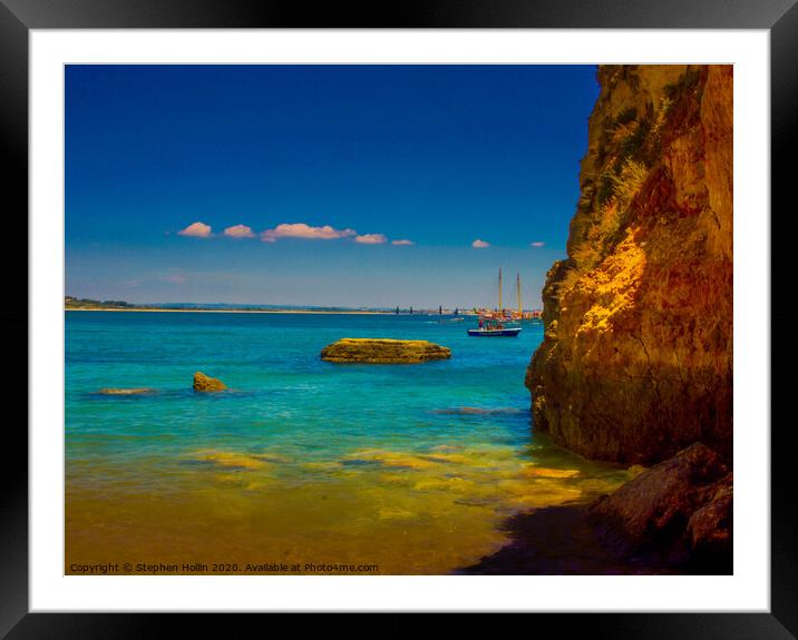 Rocky Beach Framed Mounted Print by Stephen Hollin