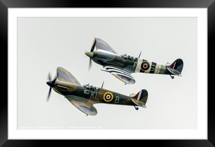 Battle of Britain Framed Mounted Print by Stephen Bailey