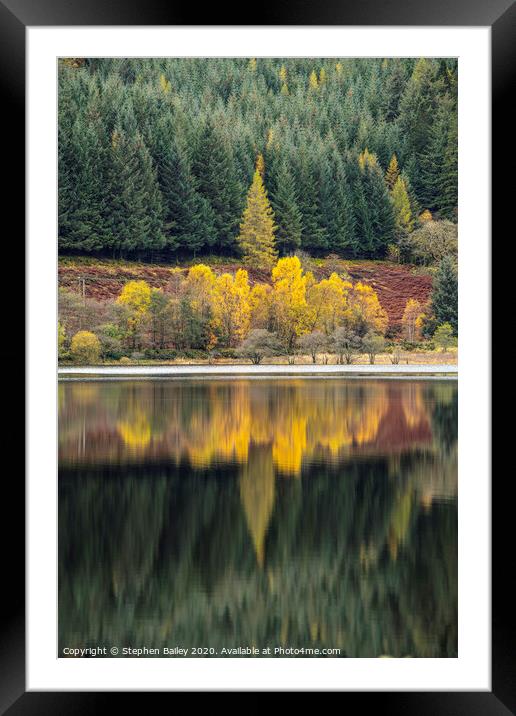 Autumn Reflections Framed Mounted Print by Stephen Bailey