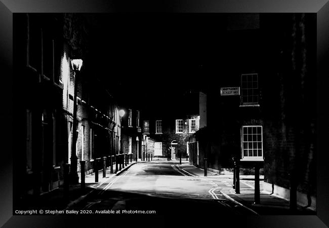 Night Streets Framed Print by Stephen Bailey