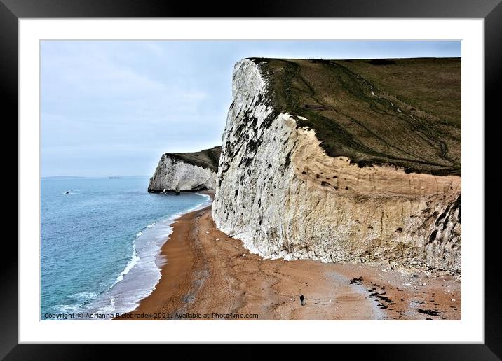 Jurassic coast Framed Mounted Print by Adrianna Bielobradek