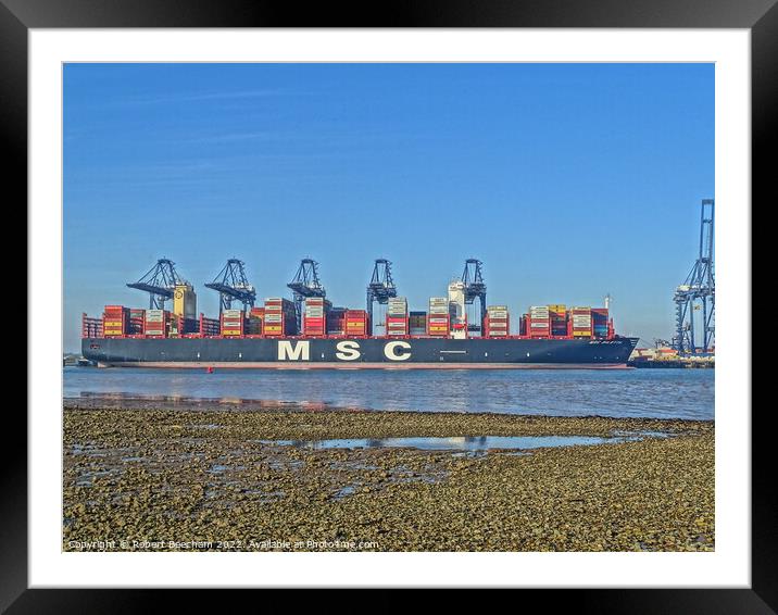 MSC Diletta Felixstowe Docks Framed Mounted Print by Robert Beecham