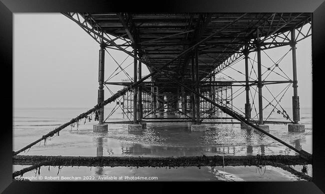 Low tide Cromer pier Norfolk Framed Print by Robert Beecham