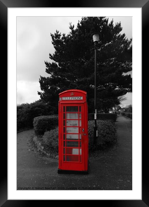 Red Phone box Felixstowe suffolk  Framed Mounted Print by Robert Beecham