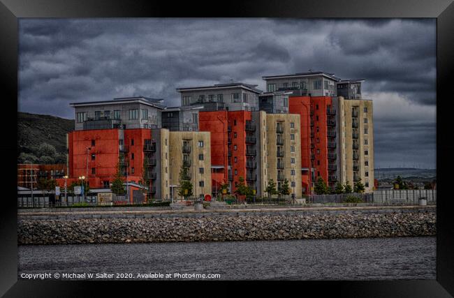 Swansea Marina Framed Print by Michael W Salter