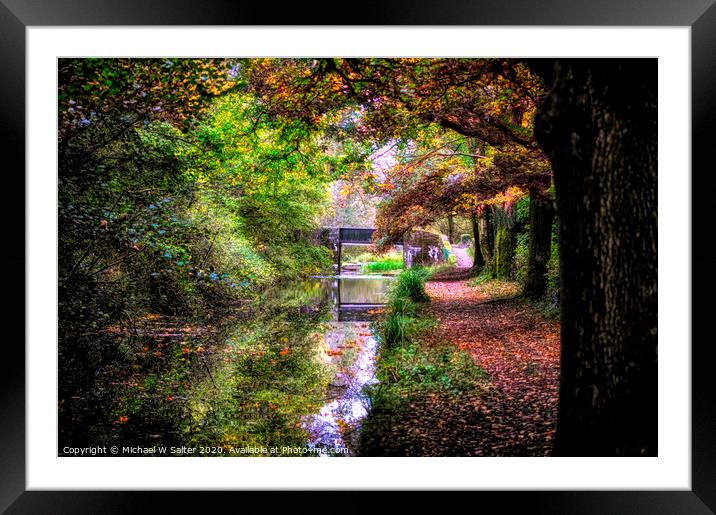 A Country Walk in Autumn Framed Mounted Print by Michael W Salter