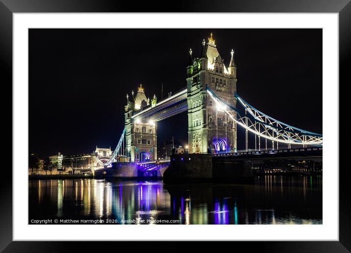 Tower Bridge Framed Mounted Print by Matthew Harrington