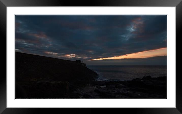 Lighthouse at dawn Framed Mounted Print by Rhodri Phillips