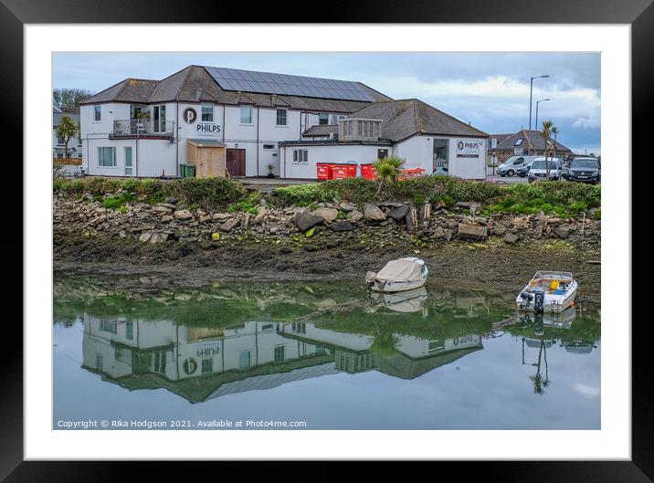 Hayle Estuary, Landscape, Cornwall, England Framed Mounted Print by Rika Hodgson