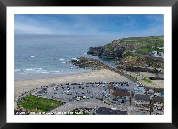 View of Portreath, Cornwall, England Framed Mounted Print by Rika Hodgson