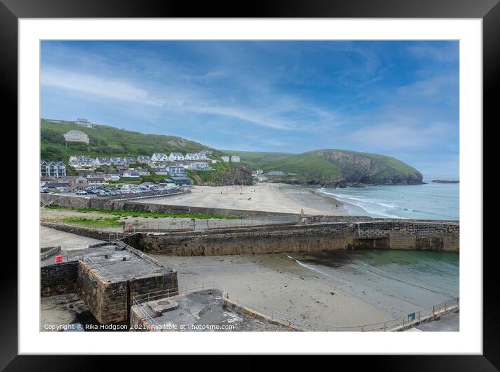 Portreath Harbour, Cornwall, England Framed Mounted Print by Rika Hodgson