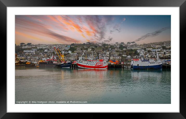 Newlyn Harbour, Cornwall, England  Framed Mounted Print by Rika Hodgson