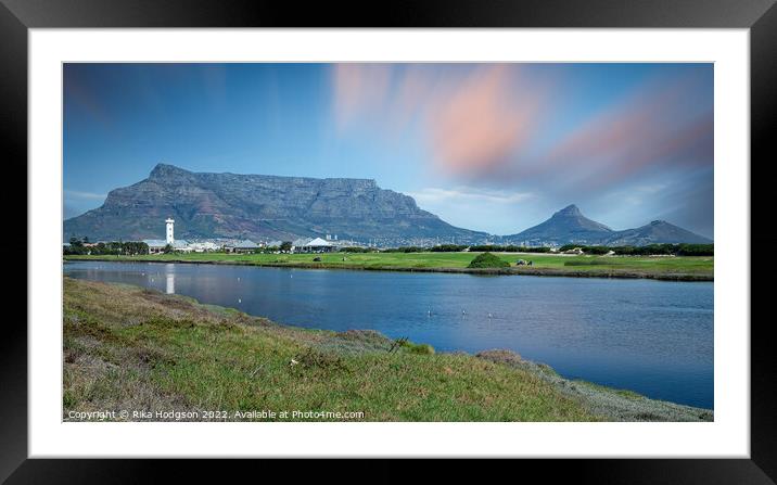 Table Mountain landscape, Cape Town, South Africa Framed Mounted Print by Rika Hodgson