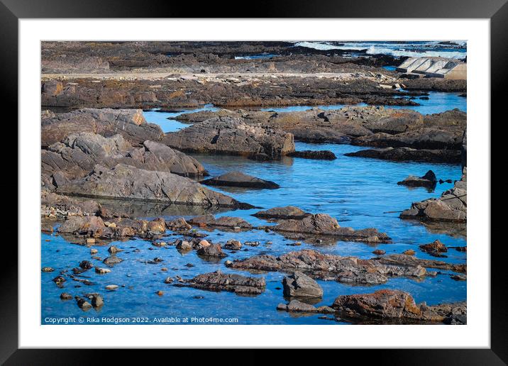 Rocks, Green Point, Cape Town, South Africa  Framed Mounted Print by Rika Hodgson