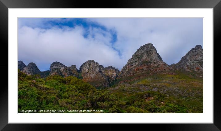 Twelve Apostles Mountains on Atlantic seaboard, Cape Town  Framed Mounted Print by Rika Hodgson