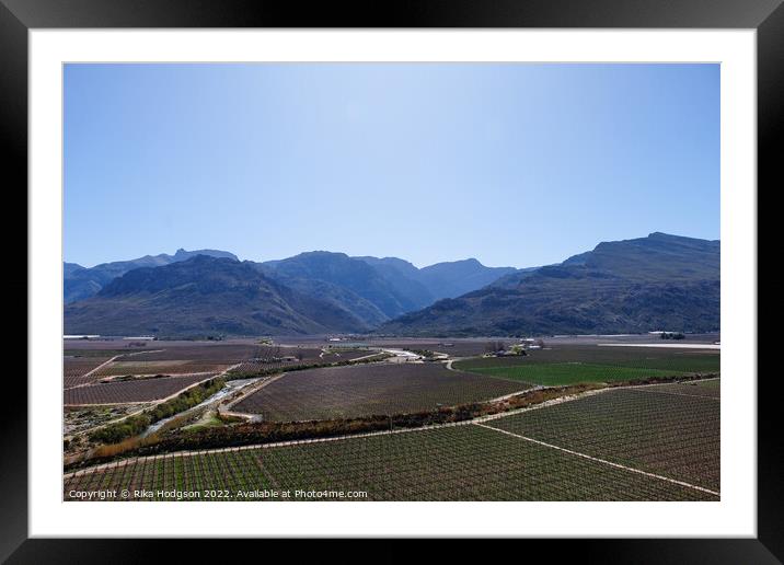 Winter in Hex Valley, Western Cape, South Africa, Landscape Framed Mounted Print by Rika Hodgson