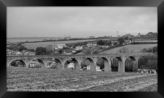 The Angarrack Viaduct, Hayle, Cornwall, England Framed Print by Rika Hodgson